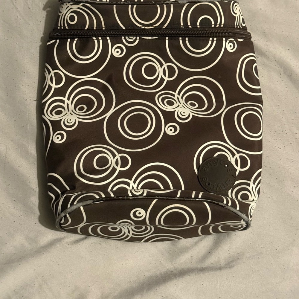 Amy Coe brown and white lunch bag